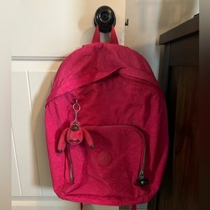 Hot pink Kipling backpack